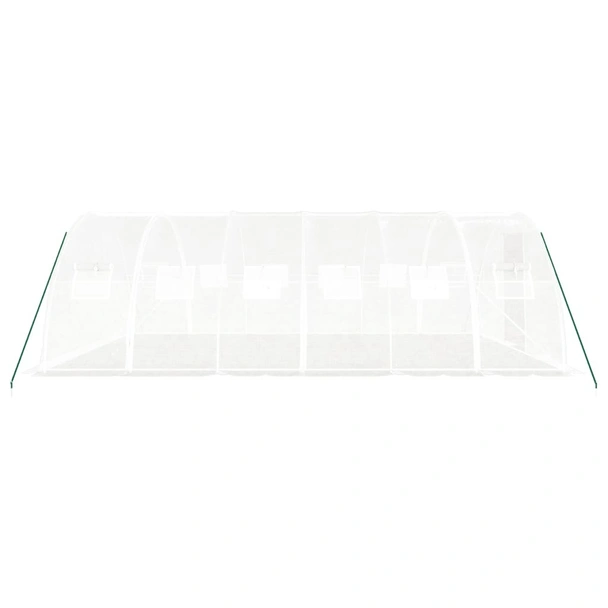 Оранжерия със стоманена рамка бяла 24 м² 6x4x2 м - Image 4