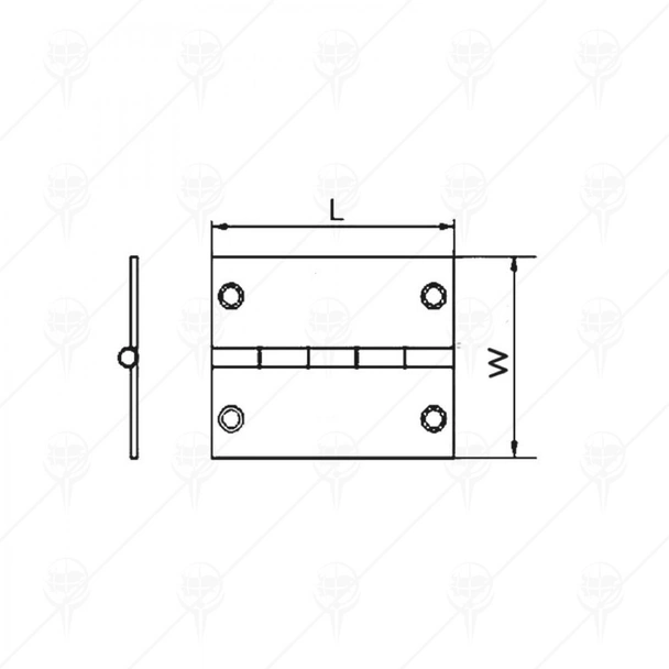Панта клавир за мебели 30х25мм - Image 2
