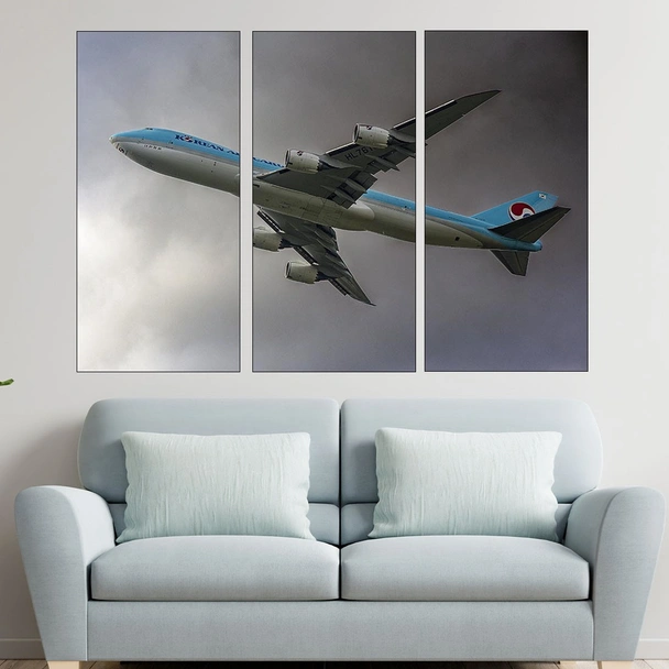 Пътнически самолет в полет - картина пано за стена - Image 2
