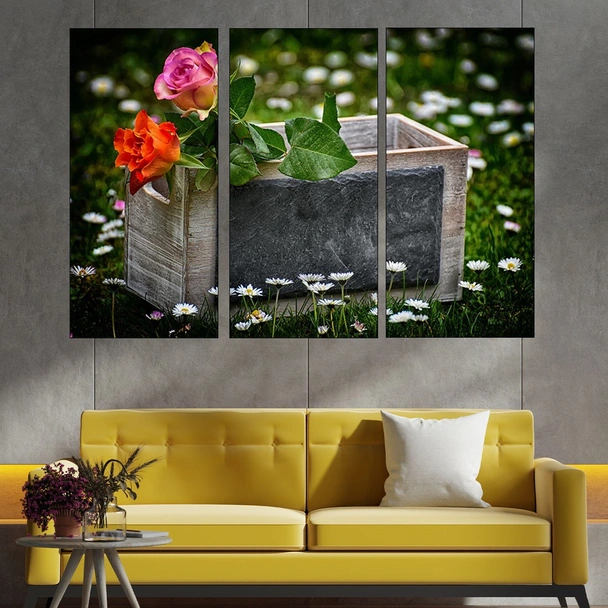 Рози в сандък  - картина пано за стена - Image 2