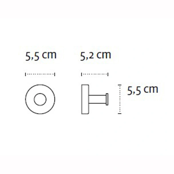 Кръгла закачалка за баня Uno KAPITAN - Image 2