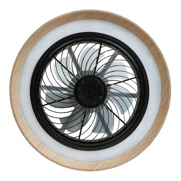 LED вентилатор с дистанционно Ø49 см черен LIGHTEX - Image 2