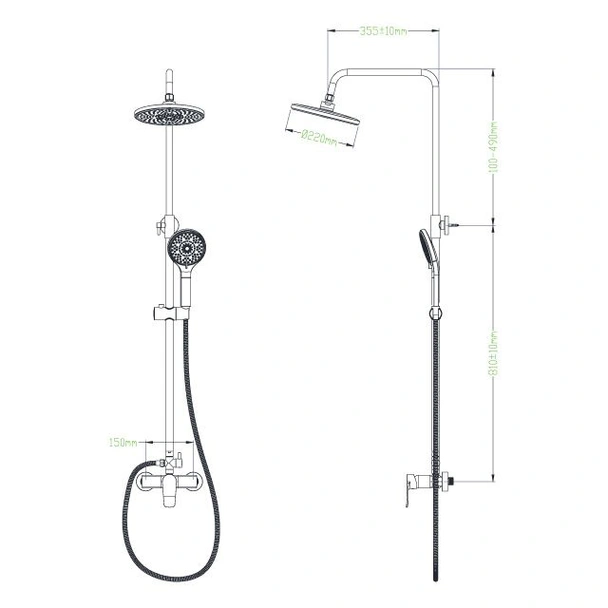 Душ система със смесител 910057 FORMA VITA - Image 2