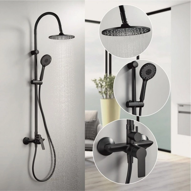 Душ система със смесител Alisado Black ICT 6544MB INTER CERAMIC