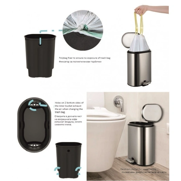 Kошче за баня и четка за тоалетна бели ICA 8355W INTER CERAMIC - Image 4