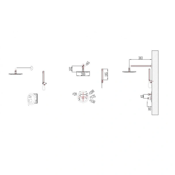Месингов смесител за вграждане Ескада - INTERCERAMIC - Image 2