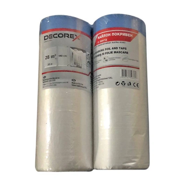 Покривен найлон със самозалепваща лента 1.4х20 м DECOREX
