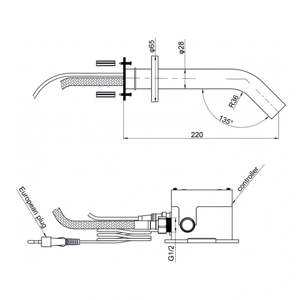 Автоматичен кран ICSA 202LT BLACK INTER CERAMIC - Image 3