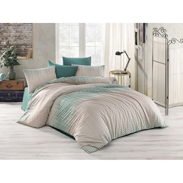 Единичен спален комплект 3 части 100% памук Зелени точки ZAMBAK - Image 2