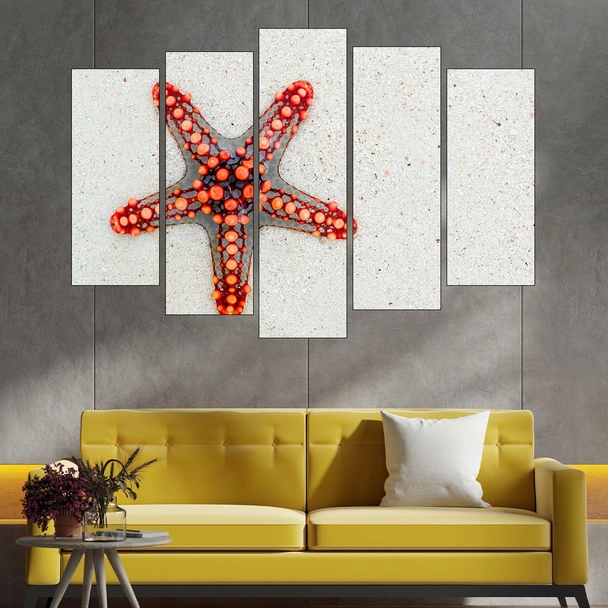 Морска звезда на пясъка - картина пано за стена - Image 3