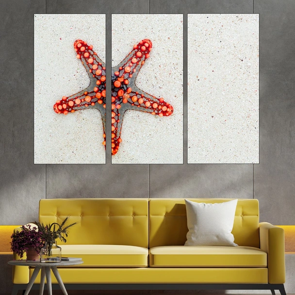 Морска звезда на пясъка - картина пано за стена - Image 2