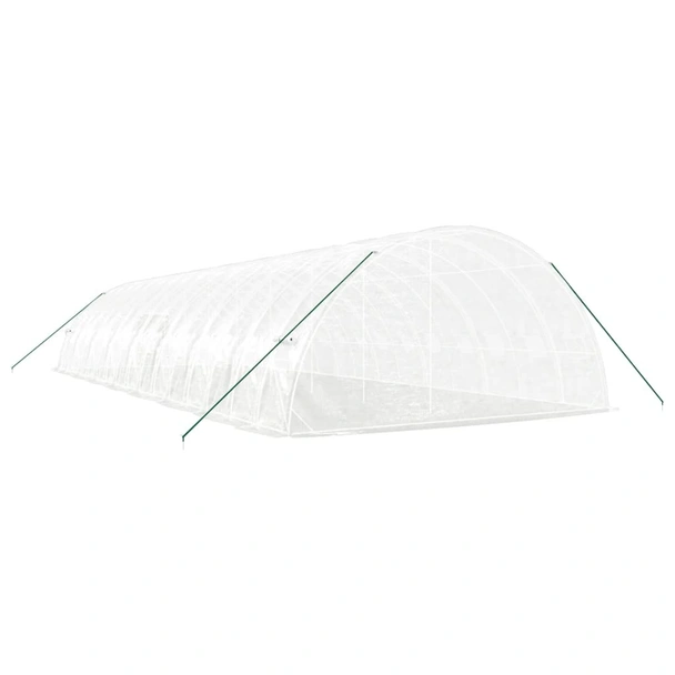 Оранжерия със стоманена рамка бяла 96 м² 16x6x2,85 м - Image 5