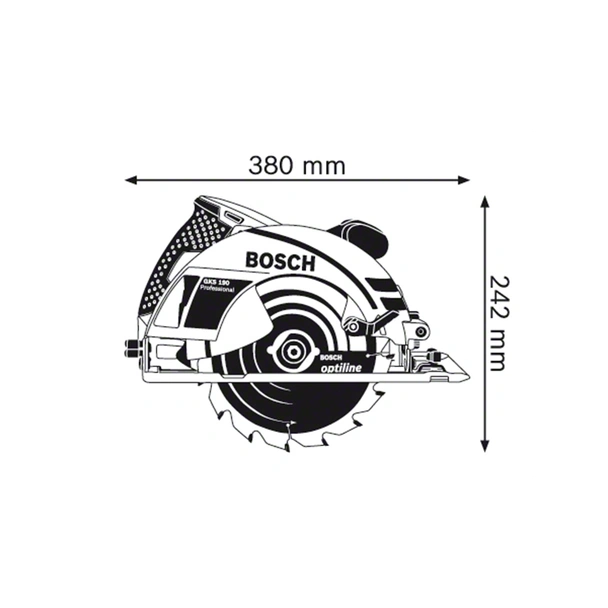 Ръчен циркуляр 1400 W 190 мм GKS 190 BOSCH - Image 6