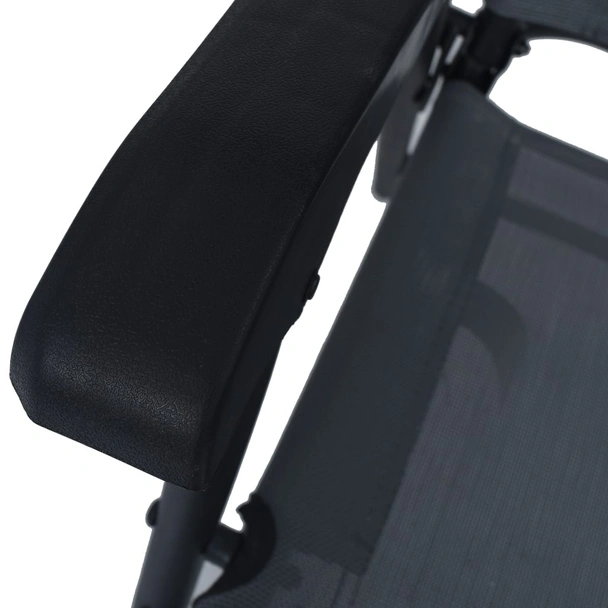 Сгъваеми градински столове, 2 бр., textilene, сиви - Image 8