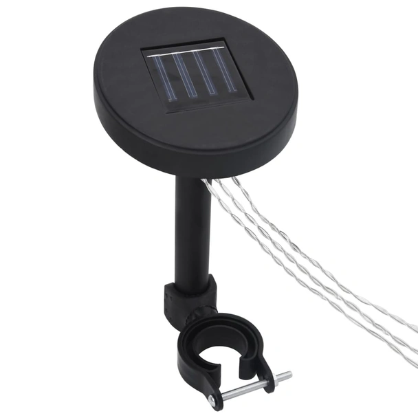 Шатра с двоен покрив и LED светещи стрингове, 3x4 м, бяла - Image 7