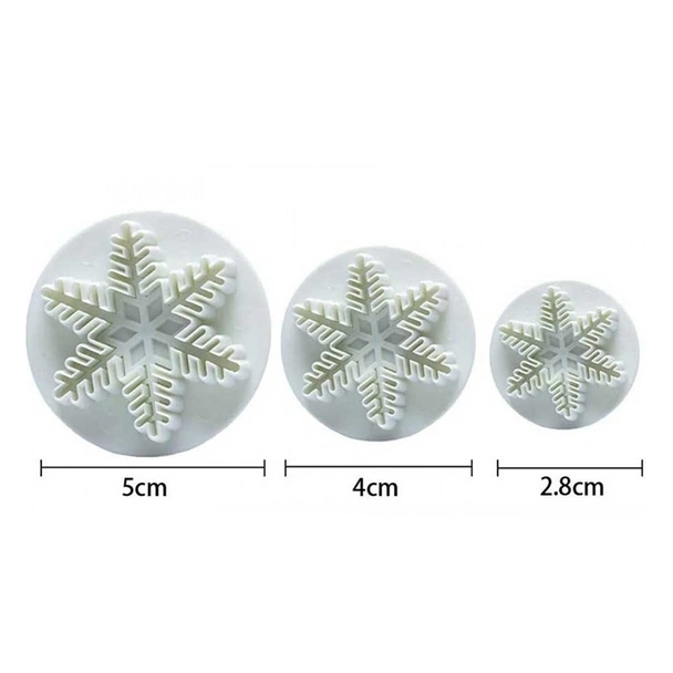 Форми за сладки Снежинки с бутало и печат 3 бр. - Image 4