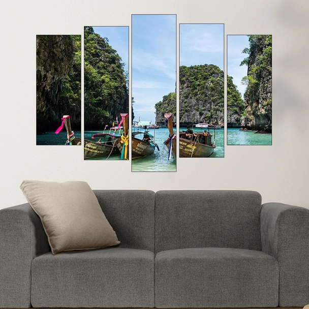 Лодки на остров Ко Фи Фи - картина пано за стена - Image 3