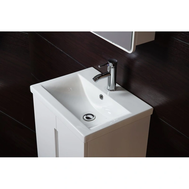 Шкаф с мивка, огледален шкаф и LED осветление за баня INTER CERAMIC - Image 2