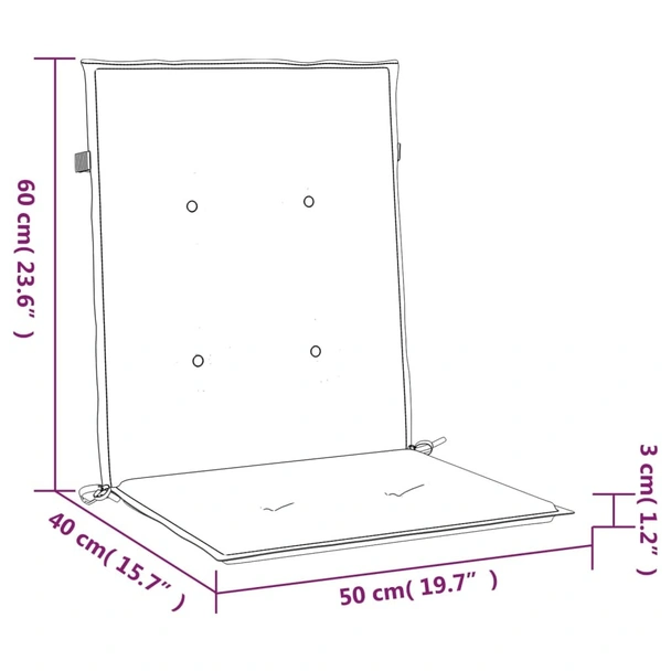 Възглавници за столове 6 бр яркозелени 100x50x3 см Оксфорд плат - VL314148 - Image 10