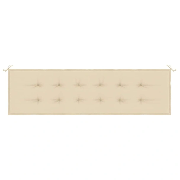 Възглавница за градинска пейка 180x50х3 см оксфорд плат бежова - Image 4