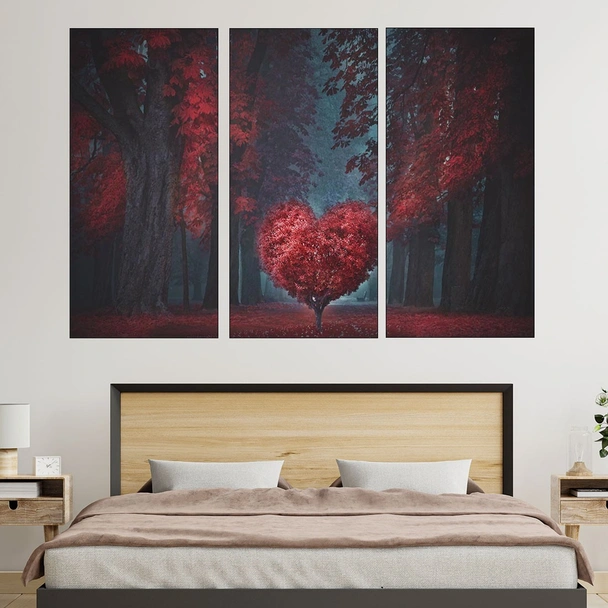 Дърво с форма на сърце - картина пано за стена - Image 2