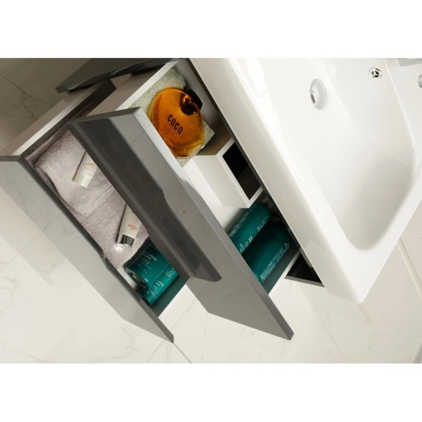 Комплект горен и долен шкаф за баня с умивалник- 6049 (мостра) - Image 3