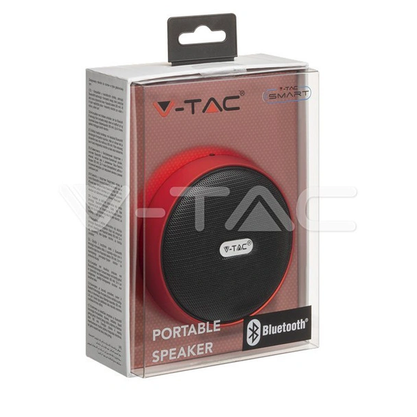 Преносима bluetooth колона micro USB червена - V-TAC - Image 2