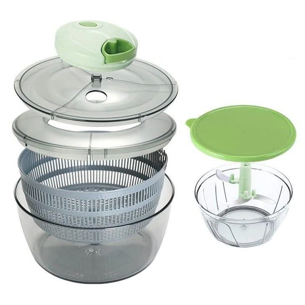 Уред 2в1 - ръчен чопър и центрофуга за салата OLIVER VOLTZ - Image 2