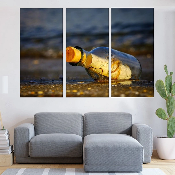 Писмо в бутилка - картина пано за стена - Image 2