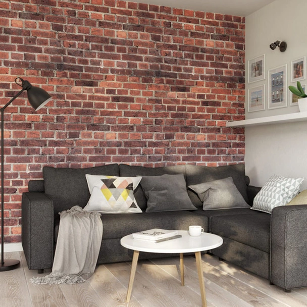 PVC ламперия 25 см 8 мм 2.65 м Red Brick VILO - Image 2