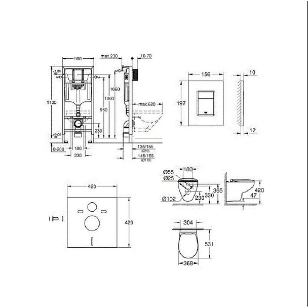 Структура за вграждане 4 в 1 Solido GROHE - Image 2