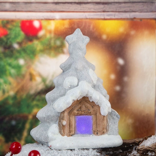 Светеща коледна къща Сняг