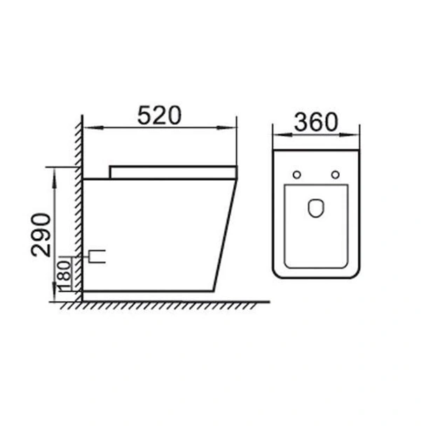 Тоалетна чиния конзолна м-102 промо - Image 2