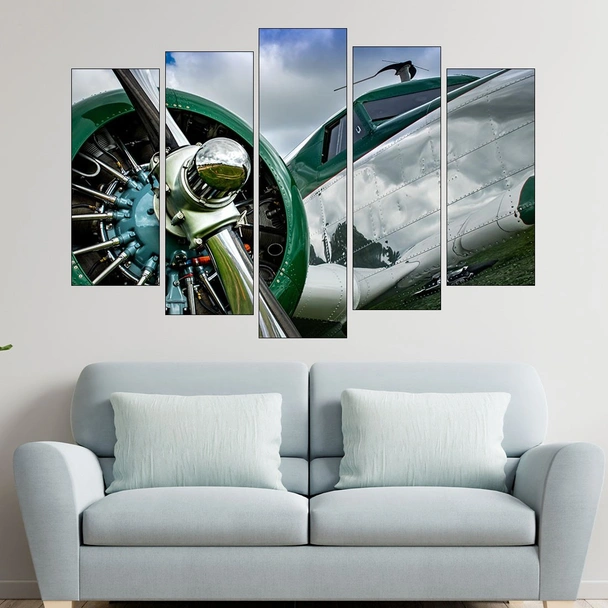 Витло на класически самолет - картина пано за стена - Image 3
