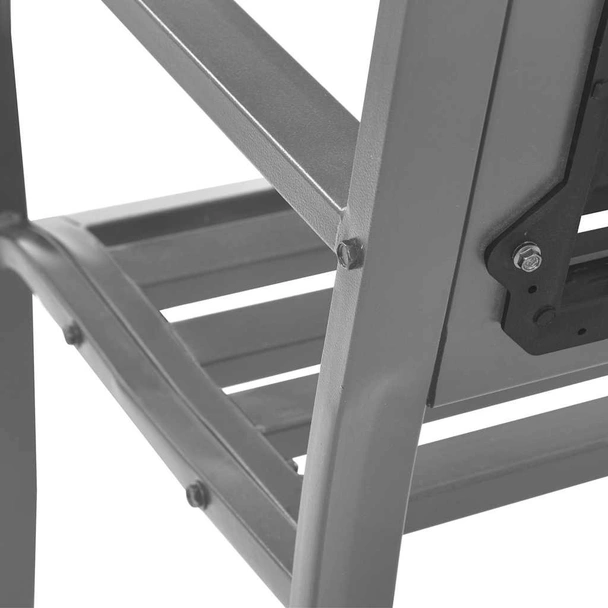 Градинска пейка, черна, 120 см, стомана - VL319582 - Image 6