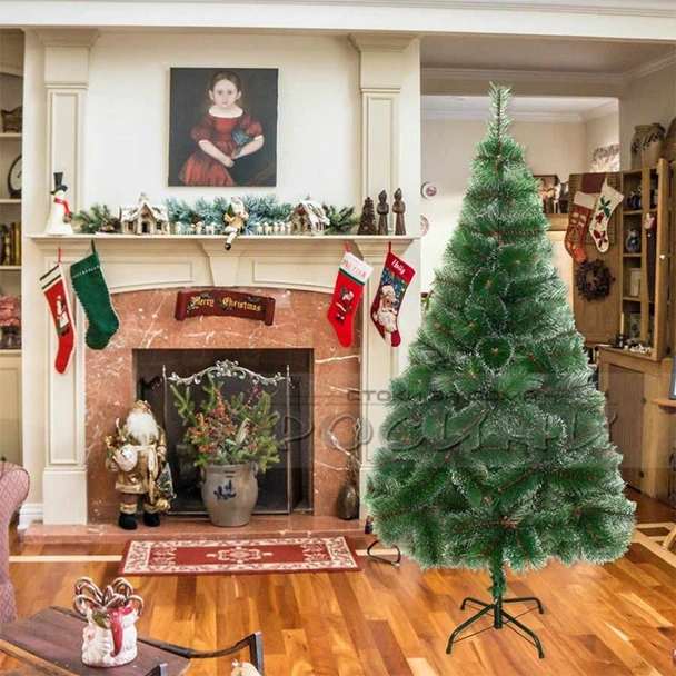 Коледна зелена елха с бели връхчета 150 см - Image 3