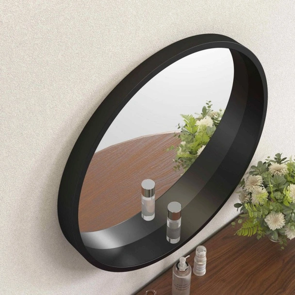 Oгледало за баня ∅60 см Черен мат - INTER CERAMIC - Image 4