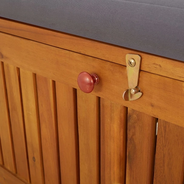 Пейка за съхранение с възглавница, 148 см, акация масив - VL316740 - Image 7