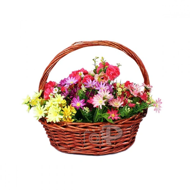 Ратанова овална кошница кафява Ф24х17.5 см - Image 2