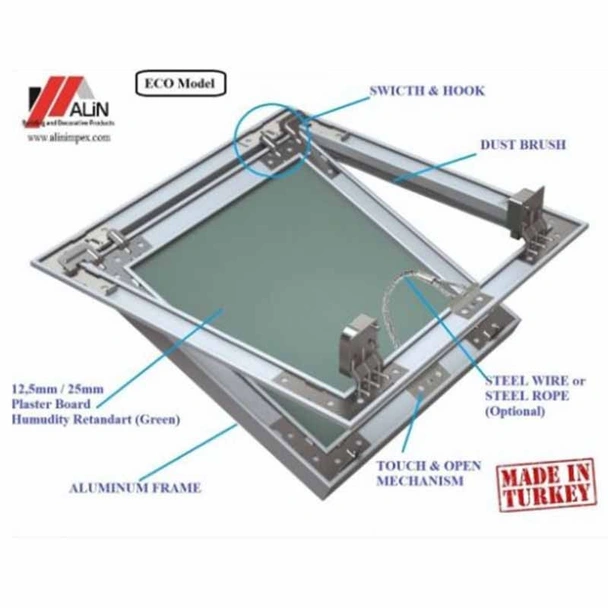Ревизионна вратичка с алуминиева рамка 30x40 см TMP-ECO ALIN - Image 3