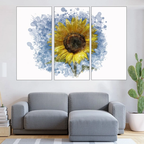 Рисунка на слънчоглед - картина пано за стена - Image 2