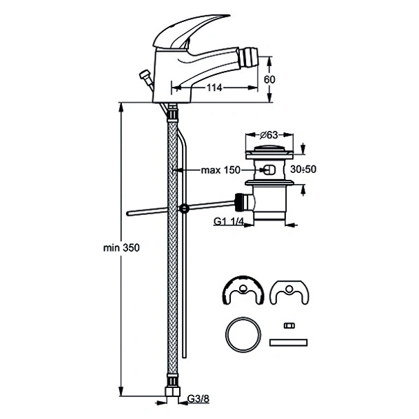 Смесител за биде orion Vidima - Image 2