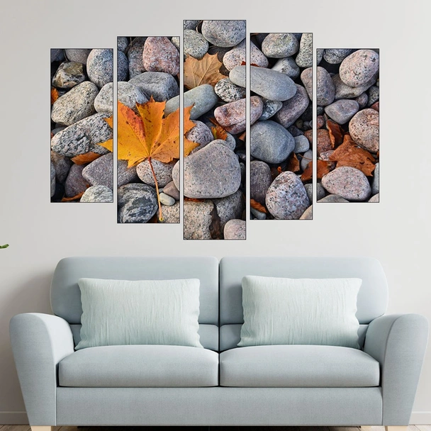 Жълти листа и камъни - картина пано за стена - Image 3