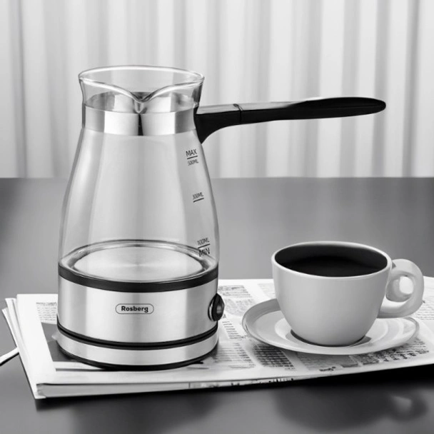 Електрическо стъклено джезве 0.5 л 600 W ROSBERG - Image 3