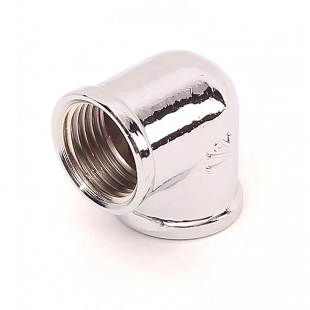 Коляно 90° - редуктивно – матиран хром - ЖЖ - 1/2" х 3/4"