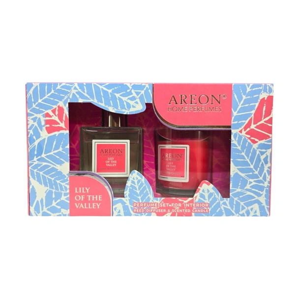 Комплект ароматизатор с пръчици 150 мл + свещ Момина сълза AREON - Image 2