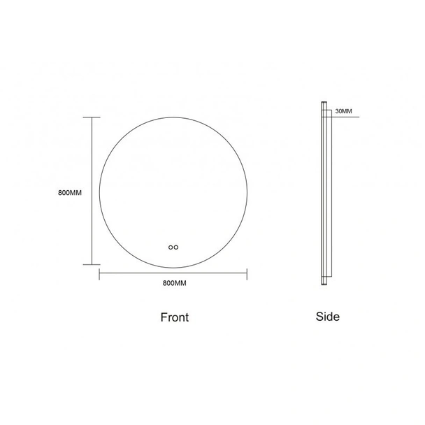 Огледало за баня с LED осветление 80 см Деа INTER CERAMIC - Image 4