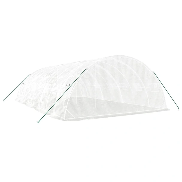 Оранжерия със стоманена рамка бяла 40 м² 8x5x2,3 м - Image 5