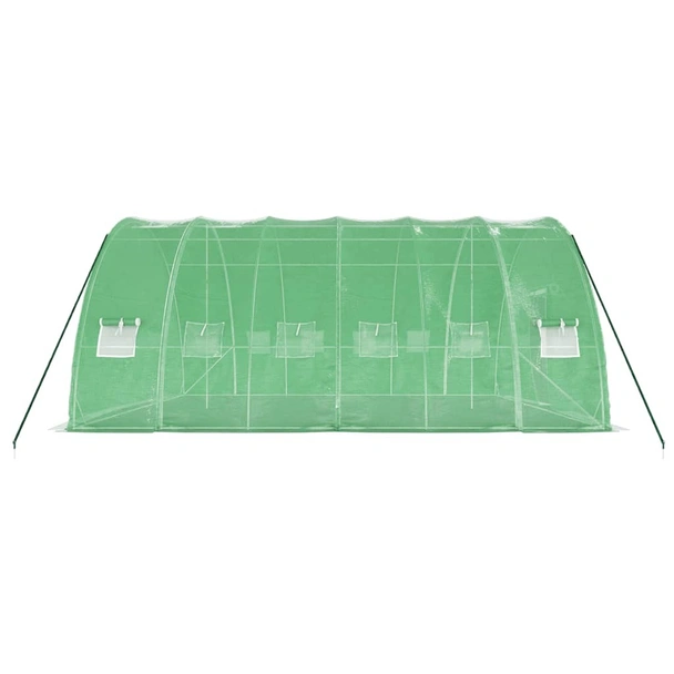 Оранжерия със стоманена рамка зелена 36 м² 6x6x2,85 м - Image 4