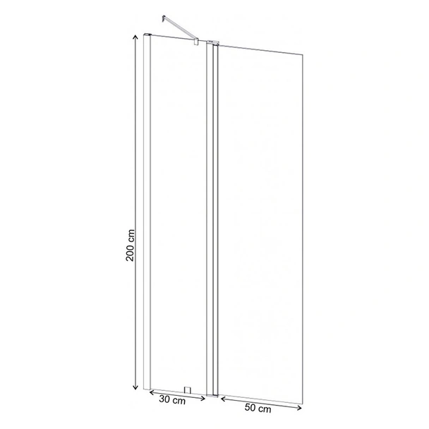 Параван за баня 80x200 см ICS 122G INTER CERAMIC - Image 2